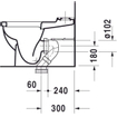 Duravit Philippe Starck 3 duoblokpot diepspoel vario zonder reservoir met Wondergliss wit 0314412