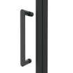 Fortifura Galeria Douchedeur - 80x200cm - 8mm - veiligheidsglas - ribbel - scharnieren - deurgreep - mat zwart - helder SW1212534