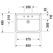 Duravit Starck 3 wastafel 65 x 48,5 cm. wit 0312398