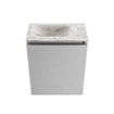 MONDIAZ TURE-DLUX 40cm toiletmeubel Plata. EDEN wastafel Glace positie links. Met 1 kraangat. SW1103452