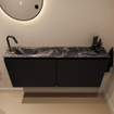 MONDIAZ TURE-DLUX 120cm toiletmeubel Urban. EDEN wastafel Lava positie links. Met 1 kraangat. SW1103688