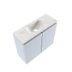 MONDIAZ TURE-DLUX 60cm toiletmeubel Clay. EDEN wastafel Ostra positie midden. Met 1 kraangat. SW1104763