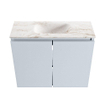 MONDIAZ TURE-DLUX 60cm toiletmeubel Clay. EDEN wastafel Frappe positie midden. Met 1 kraangat. SW1102707