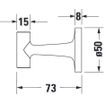 Duravit Starck T handdoekhaak chroom SW297078