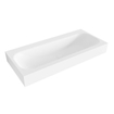 Mondiaz BIG MEDIUM Vrijhangende wastafel - 100cm - wasbak midden - rand 12cm - Solid surface Talc SW428621