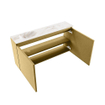 MONDIAZ TURE-DLUX 100cm toiletmeubel Oro. EDEN wastafel Frappe positie links. Met 1 kraangat. SW1102893