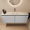 MONDIAZ TURE-DLUX 120cm toiletmeubel Plata. EDEN wastafel Ostra positie midden. Zonder kraangat. SW1104990