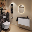 MONDIAZ TURE-DLUX 80cm toiletmeubel Cale. EDEN wastafel Lava positie links. Zonder kraangat. SW1103702