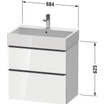 Duravit D-Neo wastafelonderkast 68.4x62.5x44.2cm 1 lade Natuur eiken Mat SW641223