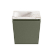 MONDIAZ TURE-DLUX 40cm toiletmeubel Army. EDEN wastafel Frappe positie links. Met 1 kraangat. SW1102673