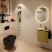 MONDIAZ TURE-DLUX 40cm toiletmeubel Oro. EDEN wastafel Frappe positie links. Zonder kraangat. SW1102904