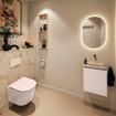 MONDIAZ TURE-DLUX 40cm toiletmeubel Rosee. EDEN wastafel Frappe positie rechts. Zonder kraangat. SW1102982