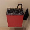 MONDIAZ TURE-DLUX 40cm toiletmeubel Fire. EDEN wastafel Lava positie links. Met 1 kraangat. SW1103814