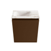MONDIAZ TURE-DLUX 40cm toiletmeubel Rust. EDEN wastafel Frappe positie links. Zonder kraangat. SW1103007