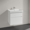Villeroy & Boch Collaro wastafelonderkast 60.4x54.6cm 2 lades Glossy white SW479543