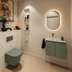 MONDIAZ TURE-DLUX 60cm toiletmeubel Army. EDEN wastafel Ostra positie links. Zonder kraangat. SW1104703