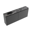 MONDIAZ TURE-DLUX 120cm toiletmeubel Dark Grey. EDEN wastafel Lava positie links. Met 1 kraangat. SW1103787