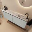 MONDIAZ TURE-DLUX 120cm toiletmeubel Greey. EDEN wastafel Glace positie rechts. Met 1 kraangat. SW1103286