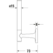 Duravit Starck T reserve closetrolhouder 5x7,3x15,2cm mat zwart SW297109