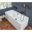 Villeroy & Boch Collaro inbouwbad rechthoek 180x80cm zwarte afvoerplug en mat wit SW354278