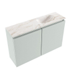 MONDIAZ TURE-DLUX 80cm toiletmeubel Greey. EDEN wastafel Frappe positie rechts. Zonder kraangat. SW1102778