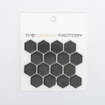 SAMPLE The Mosaic Factory London mozaïektegel 2.3x2.6x0.5cm voor vloer voor binnen en buiten Zeshoek Keramiek Zwart SW862053