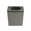 MONDIAZ TURE-DLUX 40cm toiletmeubel Smoke. EDEN wastafel Lava positie midden. Zonder kraangat. SW1104038