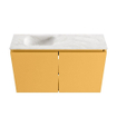 MONDIAZ TURE-DLUX 80cm toiletmeubel Ocher. EDEN wastafel Ostra positie links. Zonder kraangat. SW1104936