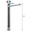 Crosswater Pier wastafelkraan hoog 31cm met uitloop 20cm chroom SW31046