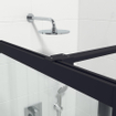 Saniclass Bellini Inloopdouche - 140x200cm - windows frame buitenzijde - anti kalk - mat zwart SW238199