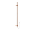 Belrad Rod staafhanddoekdroger - 150x16,8x12,7 cm - elektrisch - dubbel - 120w - 2,5cm - geborsteld koper SW1218472