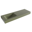 Mondiaz CLOUD Vrijhangende wastafel - 140cm - wasbak links - rand 12cm - Solid surface Army SW422665