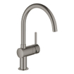 GROHE Minta Keukenkraan - hoog - draaibare ronde uitloop - hard graphite geborsteld SW354778