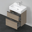 Duravit D-Neo wastafelonderkast 58.4x62.5x37.2cm 2 lades Eiken (terra) Mat SW641192