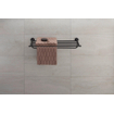 Duravit Starck T Handdoekhouder - 4 rijen - 61cm - zwart mat SW297093