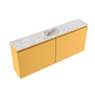 MONDIAZ TURE-DLUX 120cm toiletmeubel Ocher. EDEN wastafel Glace positie midden. Met 1 kraangat. SW1103372
