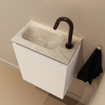 MONDIAZ TURE-DLUX 40cm toiletmeubel Talc. EDEN wastafel Ostra positie links. Met 1 kraangat. SW1104650