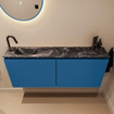 MONDIAZ TURE-DLUX 120cm toiletmeubel Jeans. EDEN wastafel Lava positie links. Met 1 kraangat. SW1103866