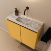 MONDIAZ TURE-DLUX 60cm toiletmeubel Ocher. EDEN wastafel Glace positie midden. Zonder kraangat. SW1103380