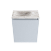 MONDIAZ TURE-DLUX 40cm toiletmeubel Clay. EDEN wastafel Glace positie links. Met 1 kraangat. SW1103197