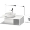 Duravit D-Neo wastafelonderkast 80x26x55cm Grafiet Mat SW641271