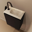 MONDIAZ TURE-DLUX 40cm toiletmeubel Urban. EDEN wastafel Ostra positie rechts. Met 1 kraangat. SW1104684