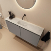 MONDIAZ TURE-DLUX Toiletmeubel - 100cm - Smoke - EDEN - wastafel Opalo - positie midden - Zonder kraangat SW1126215