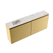 MONDIAZ TURE-DLUX 120cm toiletmeubel Oro. EDEN wastafel Glace positie links. Met 1 kraangat. SW1103436
