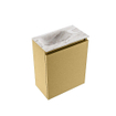 MONDIAZ TURE-DLUX 40cm toiletmeubel Oro. EDEN wastafel Glace positie links. Met 1 kraangat. SW1103404