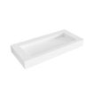 Mondiaz AVON Vrijhangende wastafel - 100cm - wasbak midden - rand 12cm - Solid surface Talc SW429149
