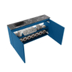 MONDIAZ TURE-DLUX 100cm toiletmeubel Jeans. EDEN wastafel Lava positie links. Met 1 kraangat. SW1103846