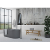 Ideavit ARCHTEC-GR Vrijstaand Bad - 170x75x60cm - Rock Texture - overloopgat - klikwaste - verstelbare poten - grijs SW1220452