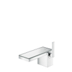 Hansgrohe AXOR MyEdition wastafelkraan 70 m. zwart glas met push open garnituur voorsprong 15.1cm chroom SW241672