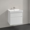 Villeroy & Boch Collaro wastafelonderkast 60.4x54.6cm 2 lades Glossy white SW479543